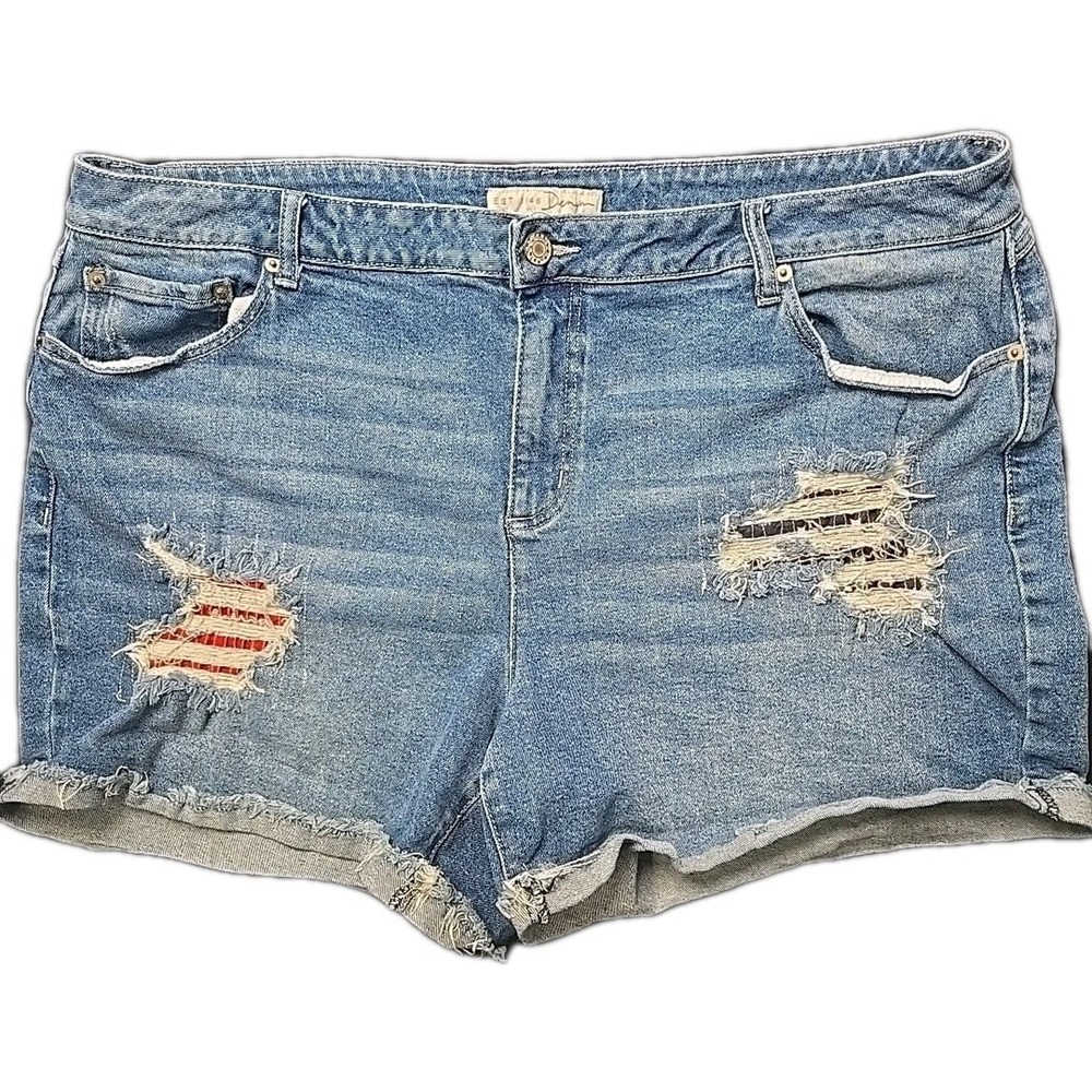 1946 Denim Brand Shorts Women's Plus Size 22
